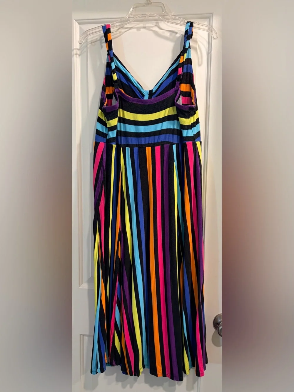 Striped Multicolor Button-Front Midi Dress - Picture 3 of 3
